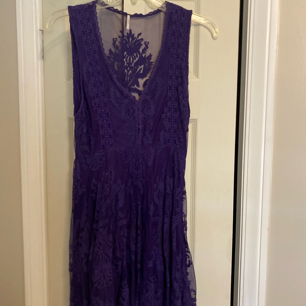 Free People Violet Lace Dress